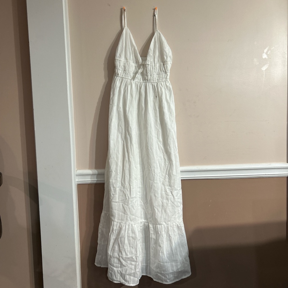 Aeropostale White Tie-Front Blouse